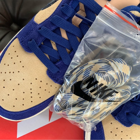 WOMENS Nike Dunk Low LX (BLUE SUEDE) — size 7W - Picture 7 of 9